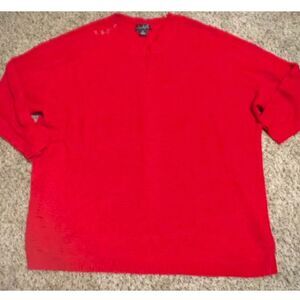 Questions Red Knit Sweater Cozy Casual Winter Plus Size 2X‎